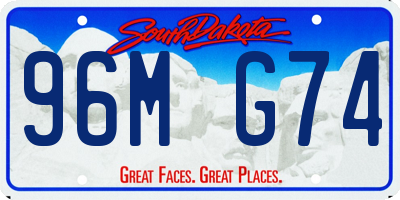 SD license plate 96MG74