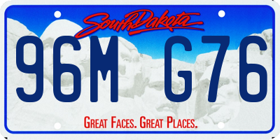 SD license plate 96MG76