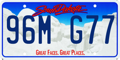 SD license plate 96MG77