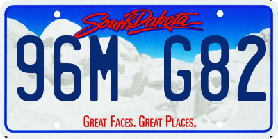 SD license plate 96MG82