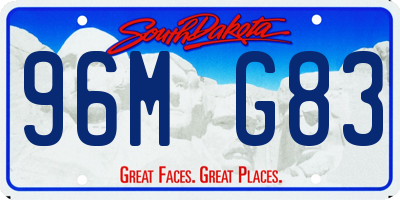 SD license plate 96MG83