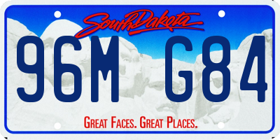 SD license plate 96MG84