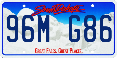 SD license plate 96MG86