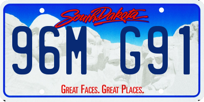 SD license plate 96MG91