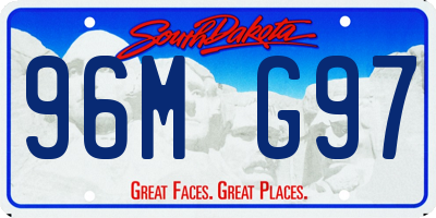 SD license plate 96MG97