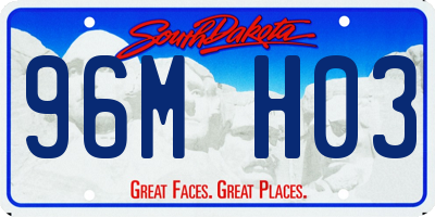 SD license plate 96MH03