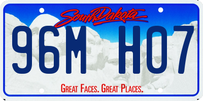 SD license plate 96MH07