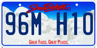 SD license plate 96MH10