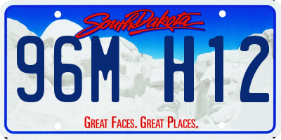 SD license plate 96MH12
