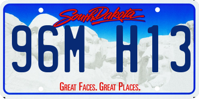 SD license plate 96MH13