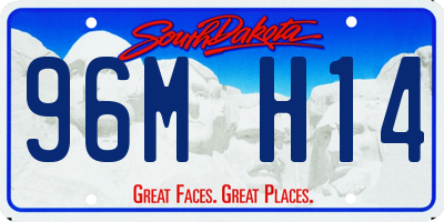 SD license plate 96MH14