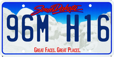 SD license plate 96MH16