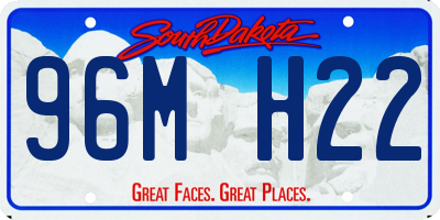 SD license plate 96MH22