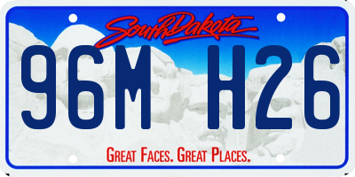 SD license plate 96MH26