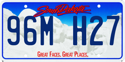 SD license plate 96MH27