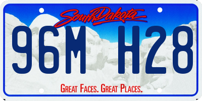 SD license plate 96MH28