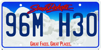 SD license plate 96MH30