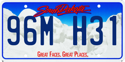 SD license plate 96MH31