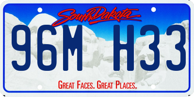 SD license plate 96MH33