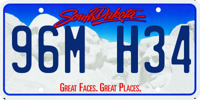 SD license plate 96MH34