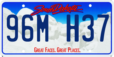 SD license plate 96MH37