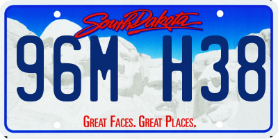 SD license plate 96MH38