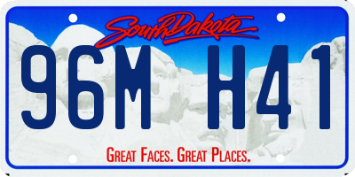 SD license plate 96MH41
