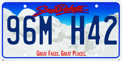 SD license plate 96MH42
