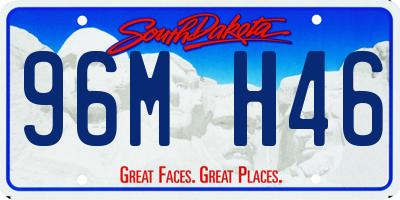 SD license plate 96MH46