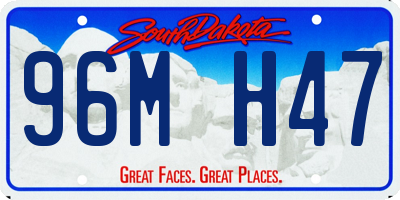 SD license plate 96MH47