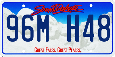 SD license plate 96MH48