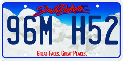 SD license plate 96MH52