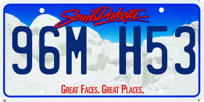 SD license plate 96MH53