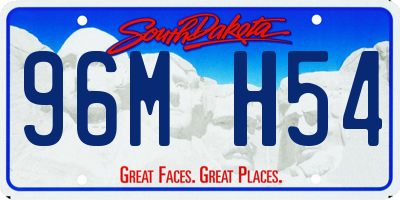 SD license plate 96MH54