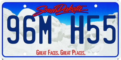 SD license plate 96MH55