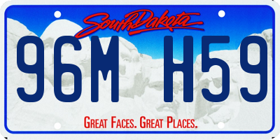 SD license plate 96MH59