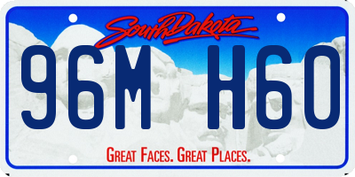 SD license plate 96MH60