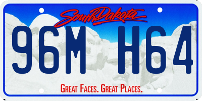 SD license plate 96MH64