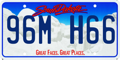 SD license plate 96MH66