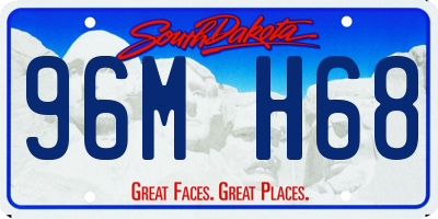 SD license plate 96MH68