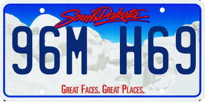 SD license plate 96MH69