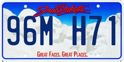 SD license plate 96MH71