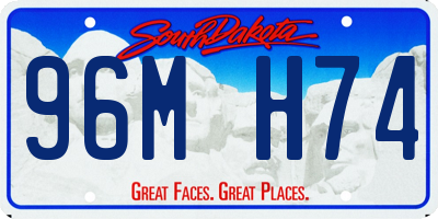 SD license plate 96MH74