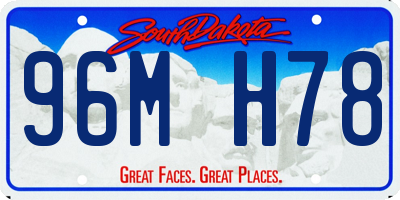 SD license plate 96MH78