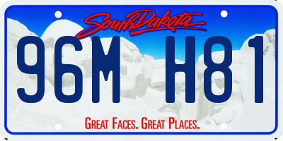 SD license plate 96MH81