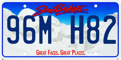 SD license plate 96MH82