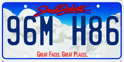 SD license plate 96MH86