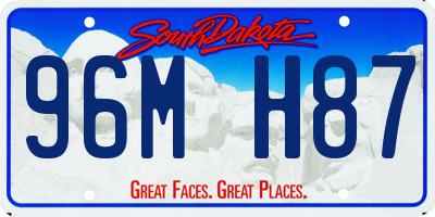 SD license plate 96MH87