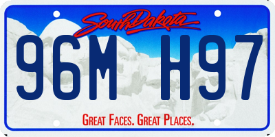 SD license plate 96MH97