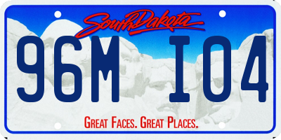 SD license plate 96MI04